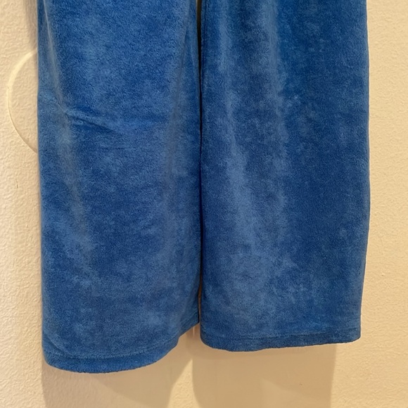 Monrow | Terrycloth High-Waisted Flare Sweatpants |Cerulean (Size L) - Picture 8 of 8